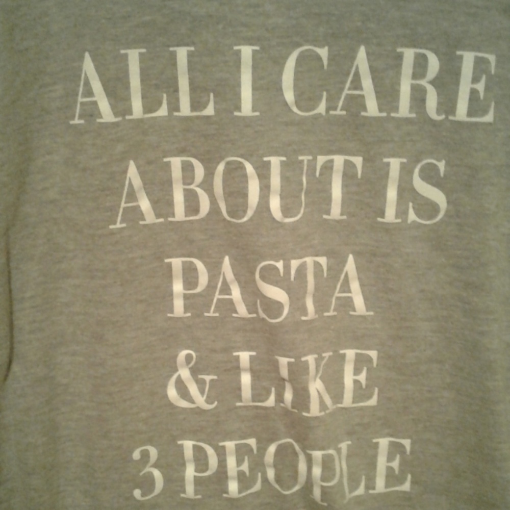 Grey t shirt size large. Humor